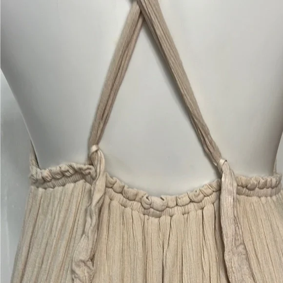 EUC- Free People Size -L Cream Maxi Dress - Picture 6 of 9